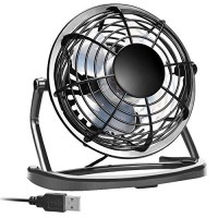 aceyoon Silent Desk Fan USB Operated 6 inch 5v Ventilator Office Desk Personal Portable Electric Fan with Small Pedestal for Desktop Tabletop Laptop Computer Office Travel - B07DHFJH3V